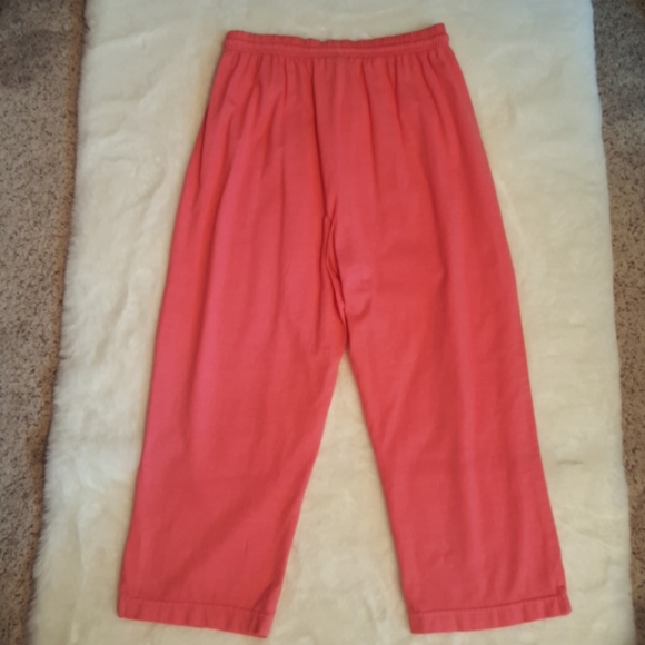 ON WHITE ♡ Gorgeous 2pc Ruffled Coral Long Sleeve Button Jacket Top 'n Capris M - Picture 11 of 14